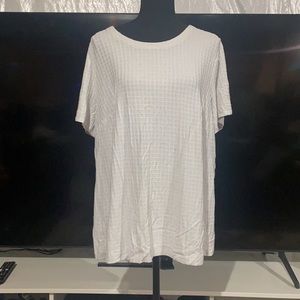 J.Jill Wearever Collection 2X Grid Pattern Short Sleeve Shirt